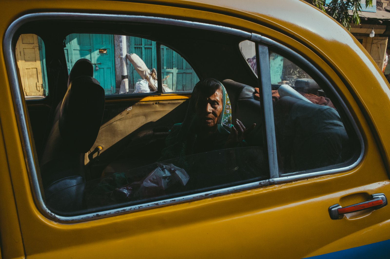 Inside The Yellow Taxi Portrait
